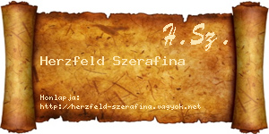 Herzfeld Szerafina névjegykártya